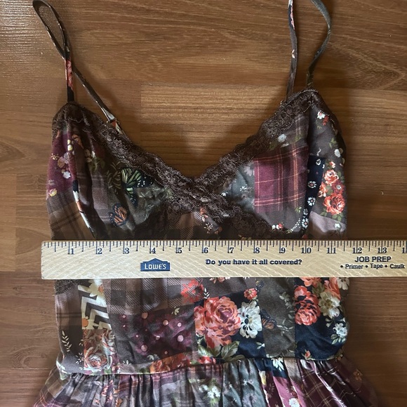 Hot Topic Pink and Brown Thorn & Fable Cottage Floral Patchwork Sundress - Picture 6 of 11